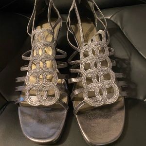 Dress Shoes silver sparkles